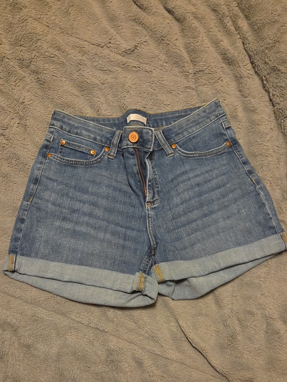 LC Lauren Conrad Light Blue Rolled Hem Denim Shorts